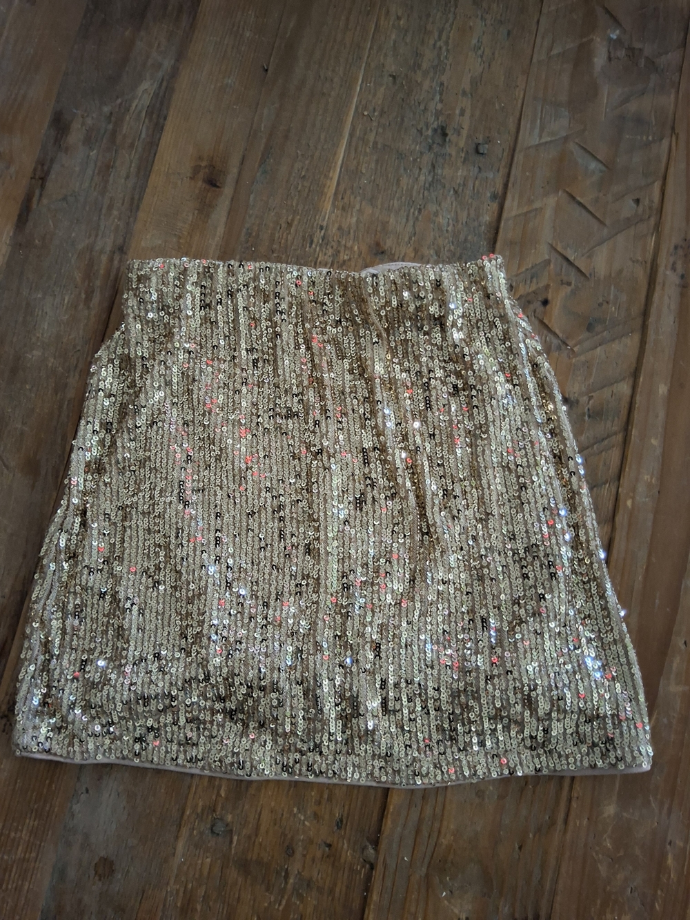 Girls' Gold Sequin Mini Skirt - Sparkle Party Skirt